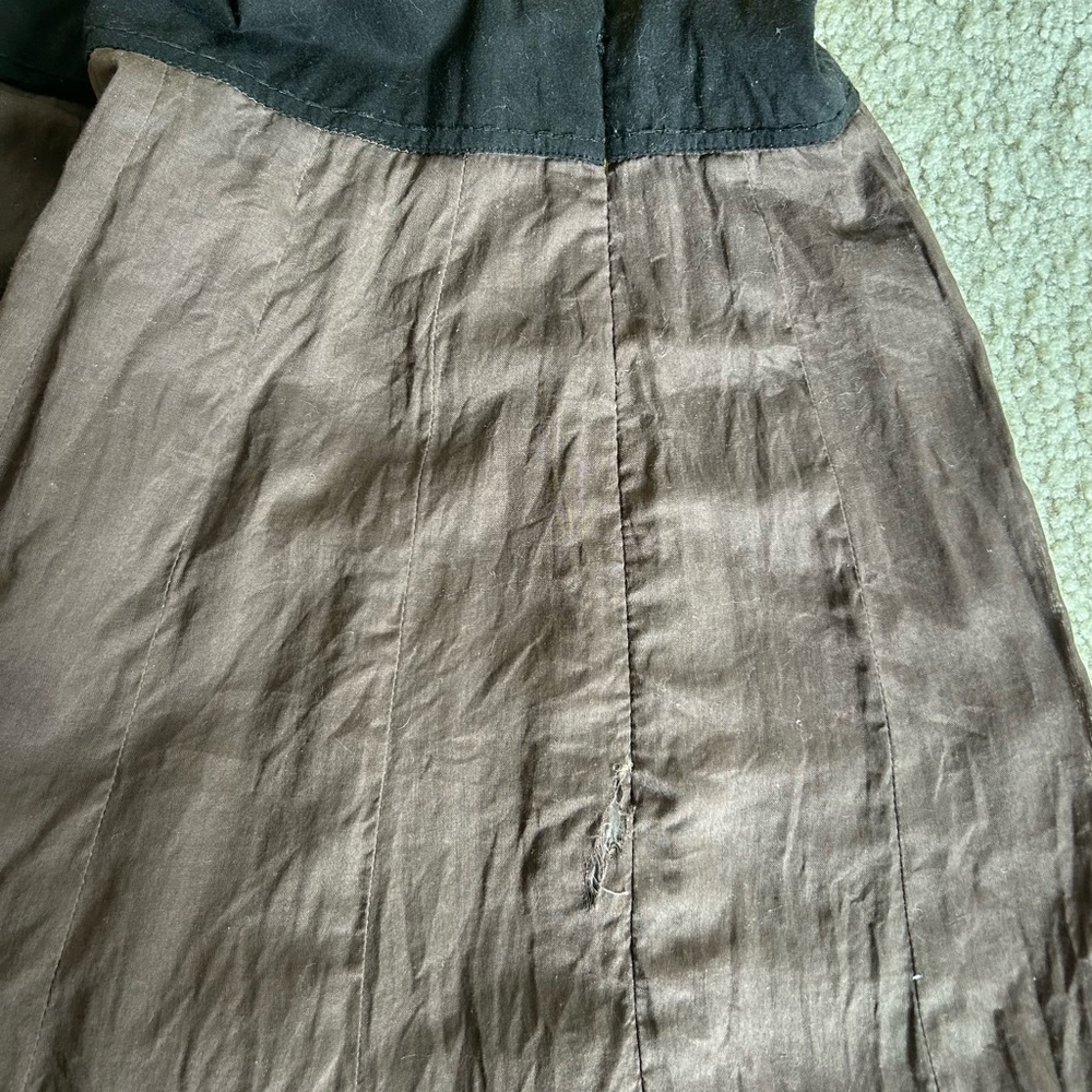 Anthropologie Yellow and Brown Midi Dress - Picture 6 of 7